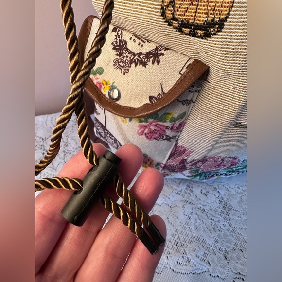 Paris Themed Beige and Brown Backpack - Picture 4 of 8